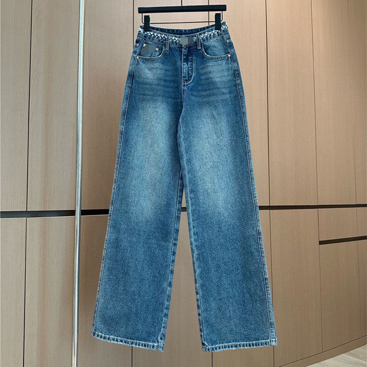 2025秋冬新款高腰显瘦后口袋刺绣logo时髦百搭牛仔裤,女装/女士精品,牛仔裤,淘宝优惠券,粉丝福利购,淘宝优惠卷