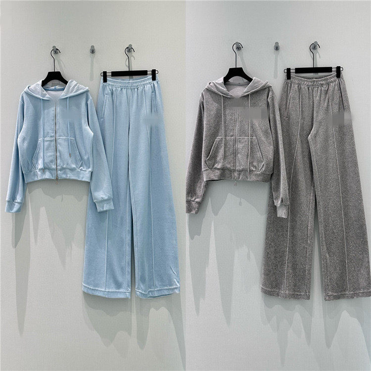 2026早春新款连帽拉链开衫上衣+松紧腰休闲裤运动套装,女装/女士精品,时尚套装,淘宝优惠券,粉丝福利购,淘宝优惠卷