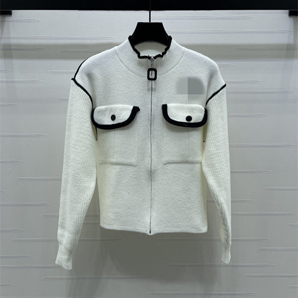 2026早春新品立领撞色双口袋刺绣徽标时髦百搭针织衫,女装/女士精品,毛针织衫,淘宝优惠券,粉丝福利购,淘宝优惠卷