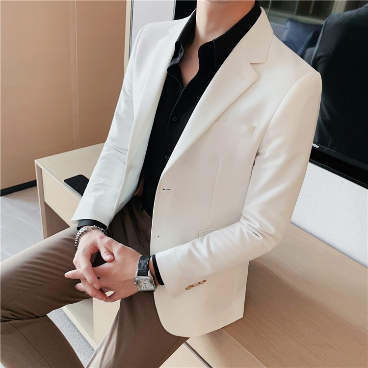 XZ502-P155单排扣西装外套男士商务免烫便服修身休闲纯色西服,男装西服套装,电商B333