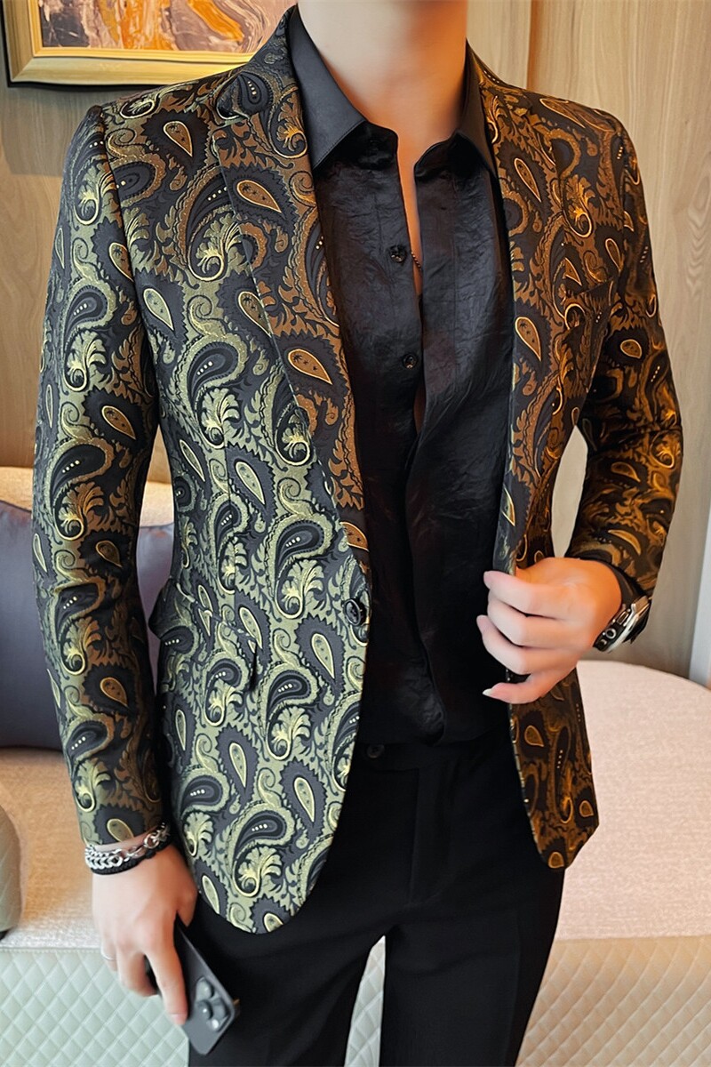 X701-P138男士西服外套时尚潮流休闲百搭修身单西服花西装,男装西服,电商B333