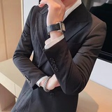 老款继续做6083-P238轻奢双排扣西装外套男士修身休闲西服双开叉，男装西服套装，电商B333