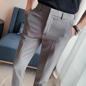 老款继续做AD06-P78-男士夏季薄款九分裤英伦休闲西裤纯色百搭小图片