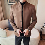 1036-P145男士西装外套西服上衣小西装修身立领休闲潮流帅气，男装西服套装，电商B333