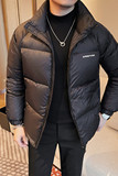 22009-P208羽绒服男士冬季新款立领外套黑色，男装羽绒服，电商B333