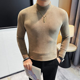 7596-P48 摇粒绒厚体恤男士修身弹力保暖打底衫秋冬季加厚半高领,男装T恤,电商B333, 7596-P48 摇粒绒厚体恤男士修身弹力保暖打底衫秋冬季加厚半高领,男装T恤,电商B333,