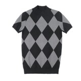 老款继续做8501-P58秋冬男士修身半高领毛衣中领短袖菱形格子，男装T恤，电商B333