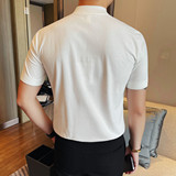 T7521-P58男士立领短袖POLO衫夏季新款时尚百搭休闲立领短袖T恤，男装Polo衫，电商B333