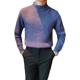 8503-P75长袖毛衣男士秋冬新款半高领纯色针织衫套头休闲中领线，男装针织衫/毛衣，电商B333