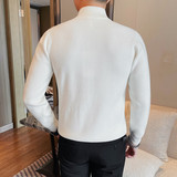 3717-P88半高领毛衣男士秋冬新款长袖针织衫纯色打底衫，男装针织衫/毛衣，电商B333
