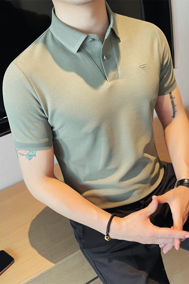 6062-P45男士短袖POLO衫夏季新款商务休闲翻领T恤,男装T恤,电商B333