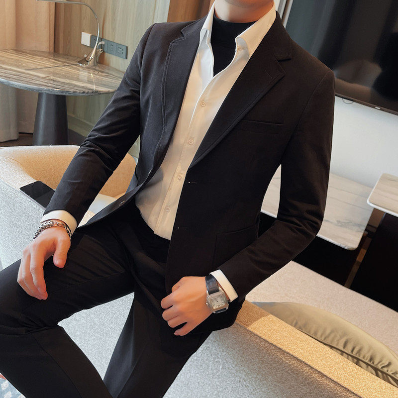 23606-P150西装外套男士秋冬新款修身单排扣西服商务休闲,男装西服套装,电商B333