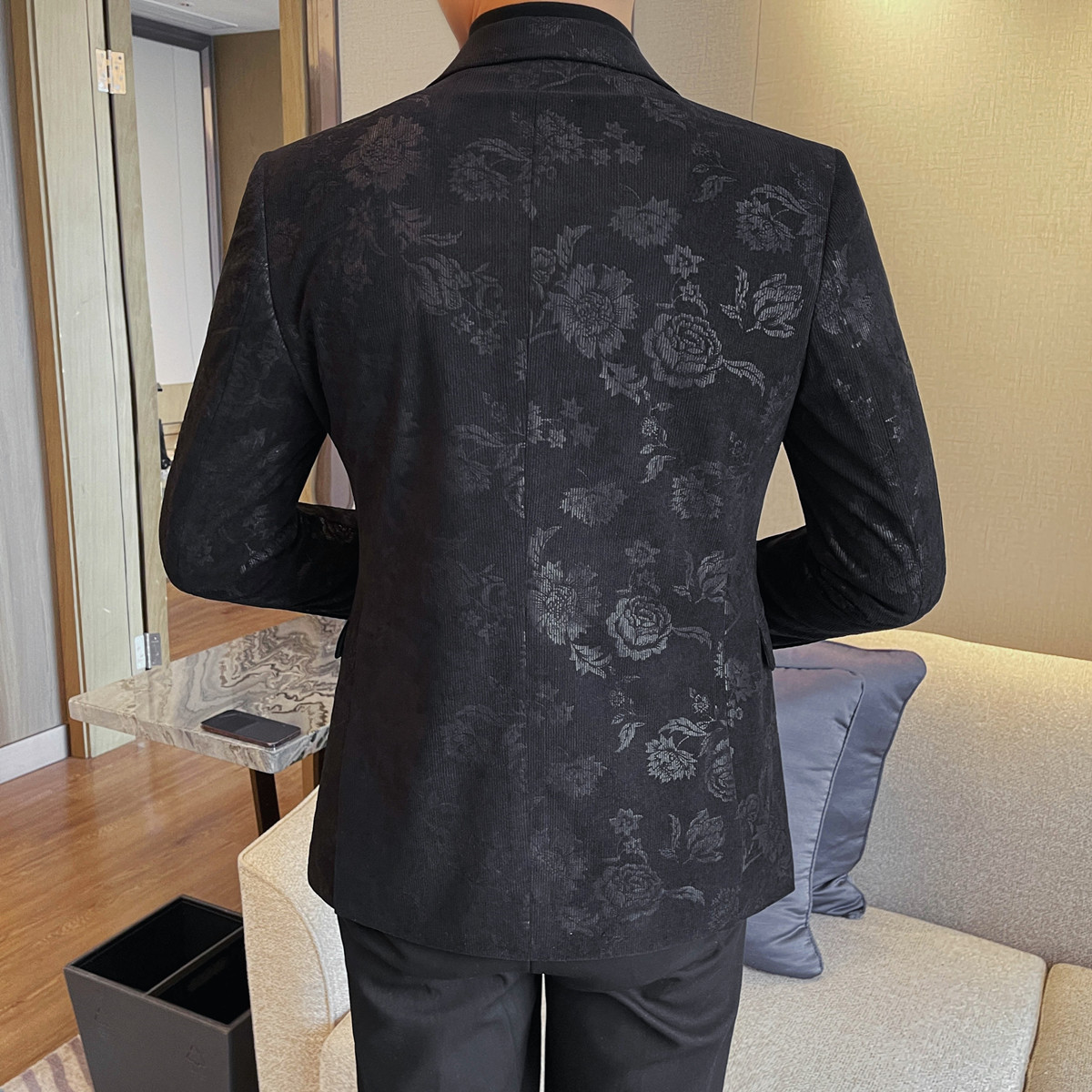XF1070-P128花西装男士春季新款跑量款单排扣西装外套双开叉,男装西服套装,电商B333