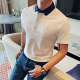 6065-P46短袖Polo衫男士夏季新款简约刺绣高端体恤，男装T恤，电商B333