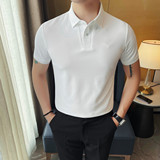 6062-P45男士短袖POLO衫夏季新款商务休闲翻领T恤，男装T恤，电商B333