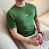6610-P38男士圆领短袖T恤春夏新款潮流修身纯色百搭半袖体恤，男装T恤，电商B333