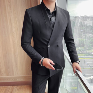 XF1081-P155 青果领绅士西服男套装晚宴聚会正装礼服结婚商务西装图片