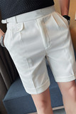XK029-P68五分裤男士夏季休闲裤小西裤潮流修身中裤纯色白色短裤，男装牛仔裤，电商B333