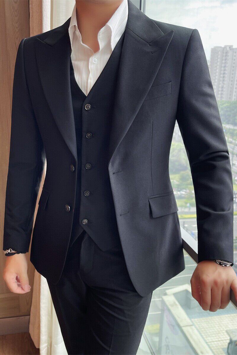 XF1082-P140男士秋冬新款西装免烫抗皱休闲西服潮流高级感单西,男装西服,电商B333
