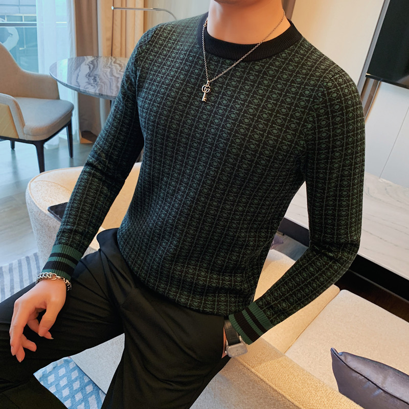 B219-P68毛衣男士秋冬针织衫线衣打底衫圆领长袖打底,男装T恤,电商B333
