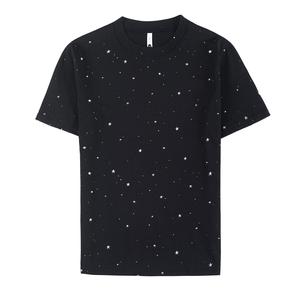 6615-P45 星星撒粉短袖体恤男士春夏新款修身百搭圆领半袖T恤图片