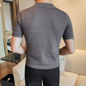 PL7706-P53 短袖POLO衫男士夏季新款镂空翻领半袖T恤图片