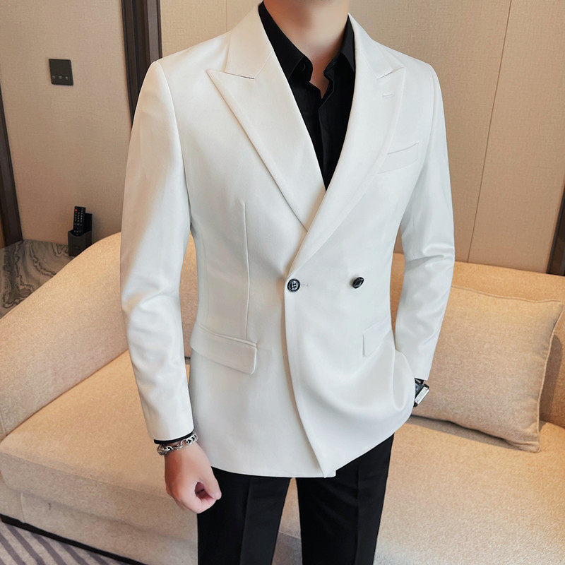 XF1056-P138双排扣西装男士秋冬新款纯色西装外套礼服西服,男装西服套装,电商B333