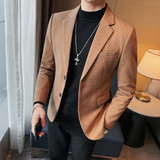 23533-P155西装外套男士冬季新款修身纯色单排扣西服呢子西装，男装西服套装，电商B333