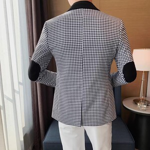 老款继续做23531-P155 西装外套男士单排扣西服千鸟格西装男图片