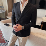 23631-P155双排扣西装男士新款纯色商务休闲百搭西服，男装西服套装，电商B333