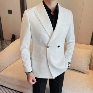 XF1056-P138 双排扣西装男士秋冬新款 纯色西装外套 礼服西服图片