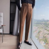 老款继续做XK03-P78男士英伦商务休闲修身纯色西裤百搭直筒裤子，男装西裤，电商B333