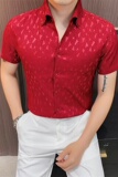 C7775-P5879花衬衫男士夏季新款短袖衬衫免烫休闲百搭衬衣，男装T恤，电商B333