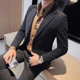 老款继续做23581-P155灯芯绒小西装外套男士修身潮流休闲帅气西服，男装西服套装，电商B333