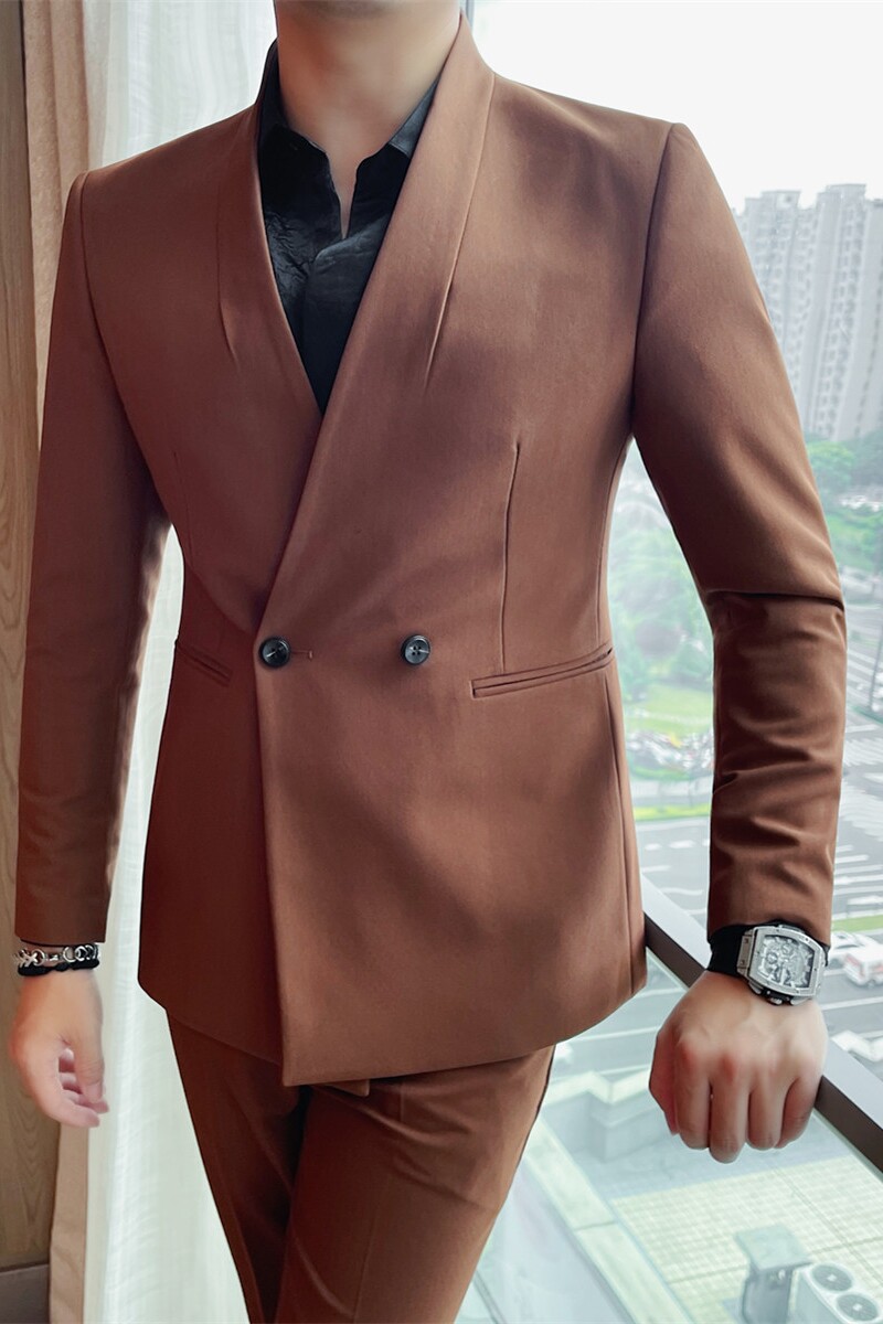 XF1081-P155青果领绅士西服男套装晚宴聚会正装礼服结婚商务西装,男装西服,电商B333