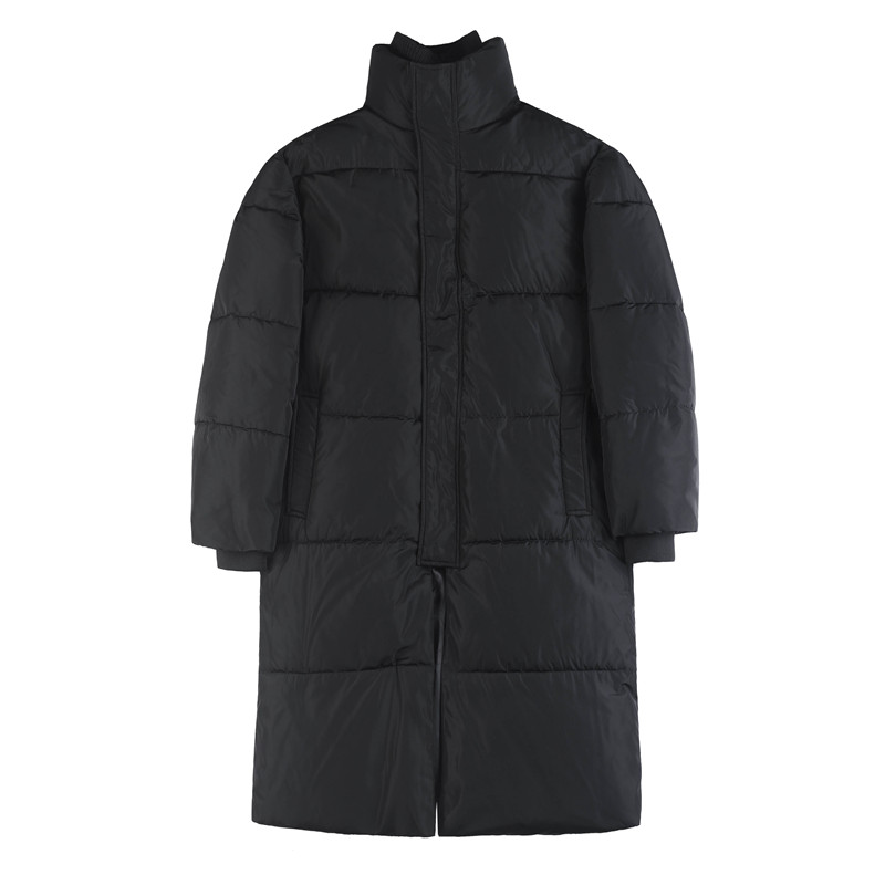 M23062-P223冬季长款纯色加厚立领保暖棉服拉链款棉衣,男装棉衣,电商B333