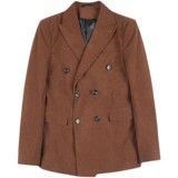 男生秋冬轻熟纯色灯芯绒西装休闲双排扣青年便服单西修身X18-P160，男装西服套装，电商B333