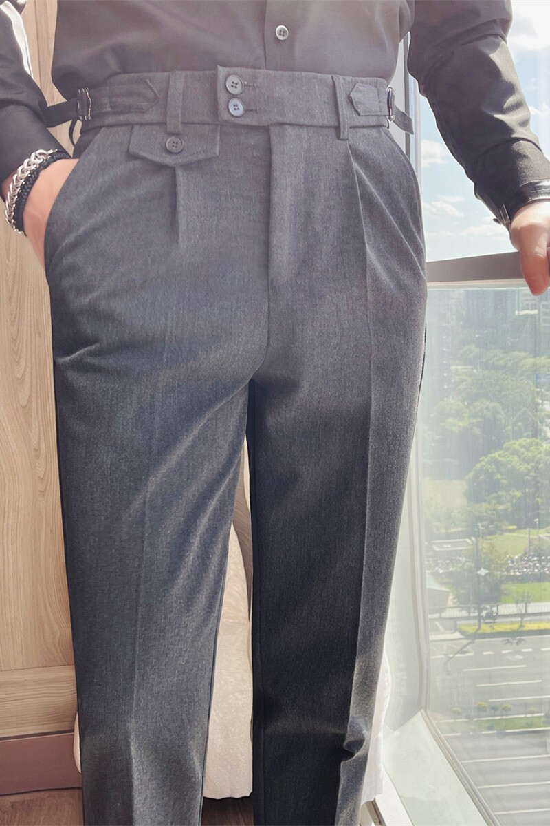7812-P88那不勒斯西裤长裤秋冬新款男士西裤时尚百搭修身小脚裤,男装西裤,电商B333