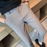 老款继续做A098-P78-男士夏季薄款九分裤英伦休闲西裤纯色百搭小，男装西裤，电商B333