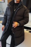 M23062-P223冬季长款纯色加厚立领保暖棉服拉链款棉衣，男装棉衣，电商B333