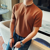 7505-P48双层假领短袖T恤男士夏季新款圆领修身时尚休闲半袖体恤，男装T恤，电商B333