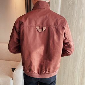JK1116-P125 夹克外套男士拉链款 立领大口袋上衣纯色外套图片