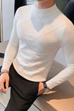 老款继续做3608-P75提花编织半高领毛衣男士秋冬新款韩版修身中领，男装针织衫/毛衣，电商B333