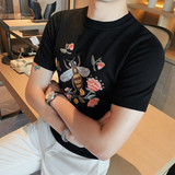 NZ08-P58男生短袖针织T恤韩版修身青年套头圆领休闲体恤，男装T恤，电商B333