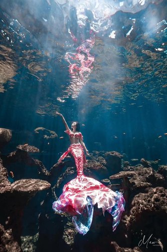 YUNER原创亲子美人鱼尾巴儿童