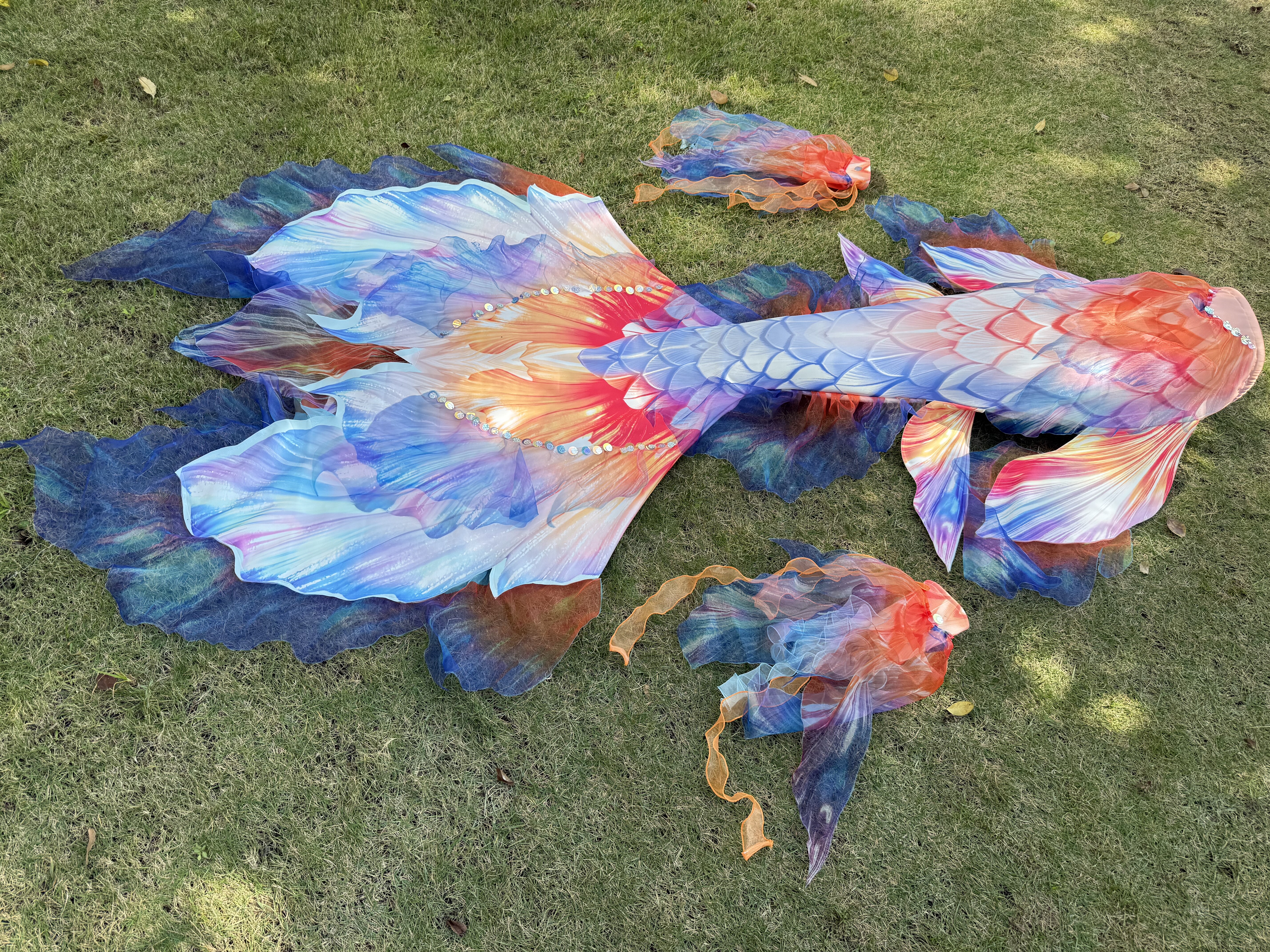 芸儿梦幻美人鱼尾巴mhina泳衣公主服装女童分体人鱼尾巴g49