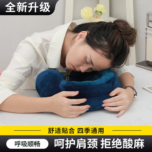 u型枕按压充气旅行办公送收纳