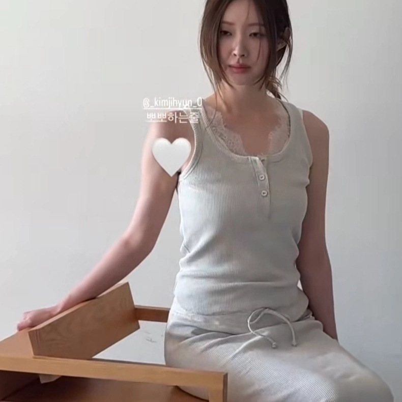 现货2025夏新款韩国东大门mo*oha车静媛同款背心裙子套装女两件套