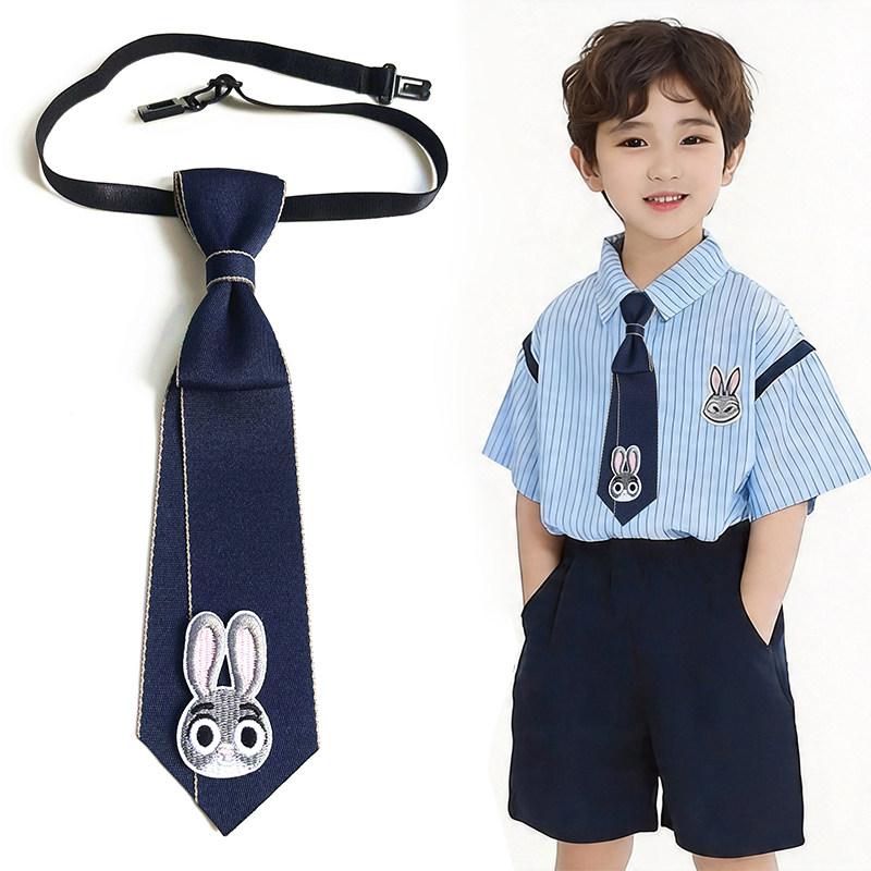 新款儿童小领带幼儿园小学生男女童校服衬衫演出表演兔子领结领花图片