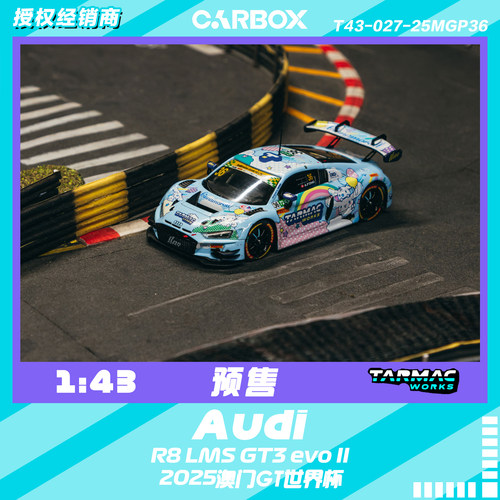 [CarBox] TW 1:43 奥迪Audi R8 LMS GT3 evo II 2025澳门 玉桂狗